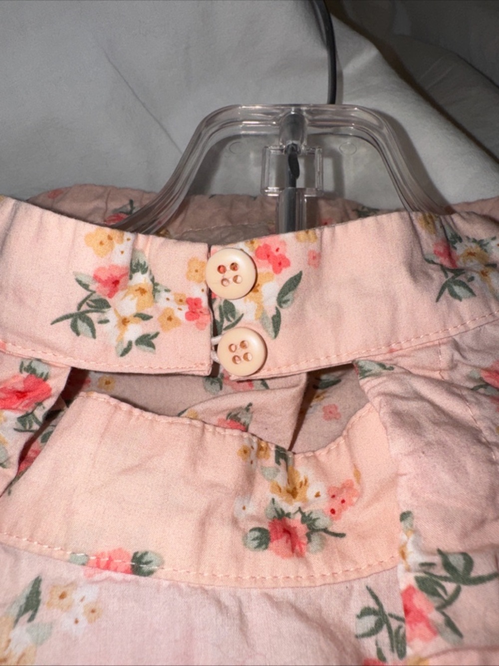 Women's Pink Floral Puff-Sleeve Blouse - Picture 4 of 7